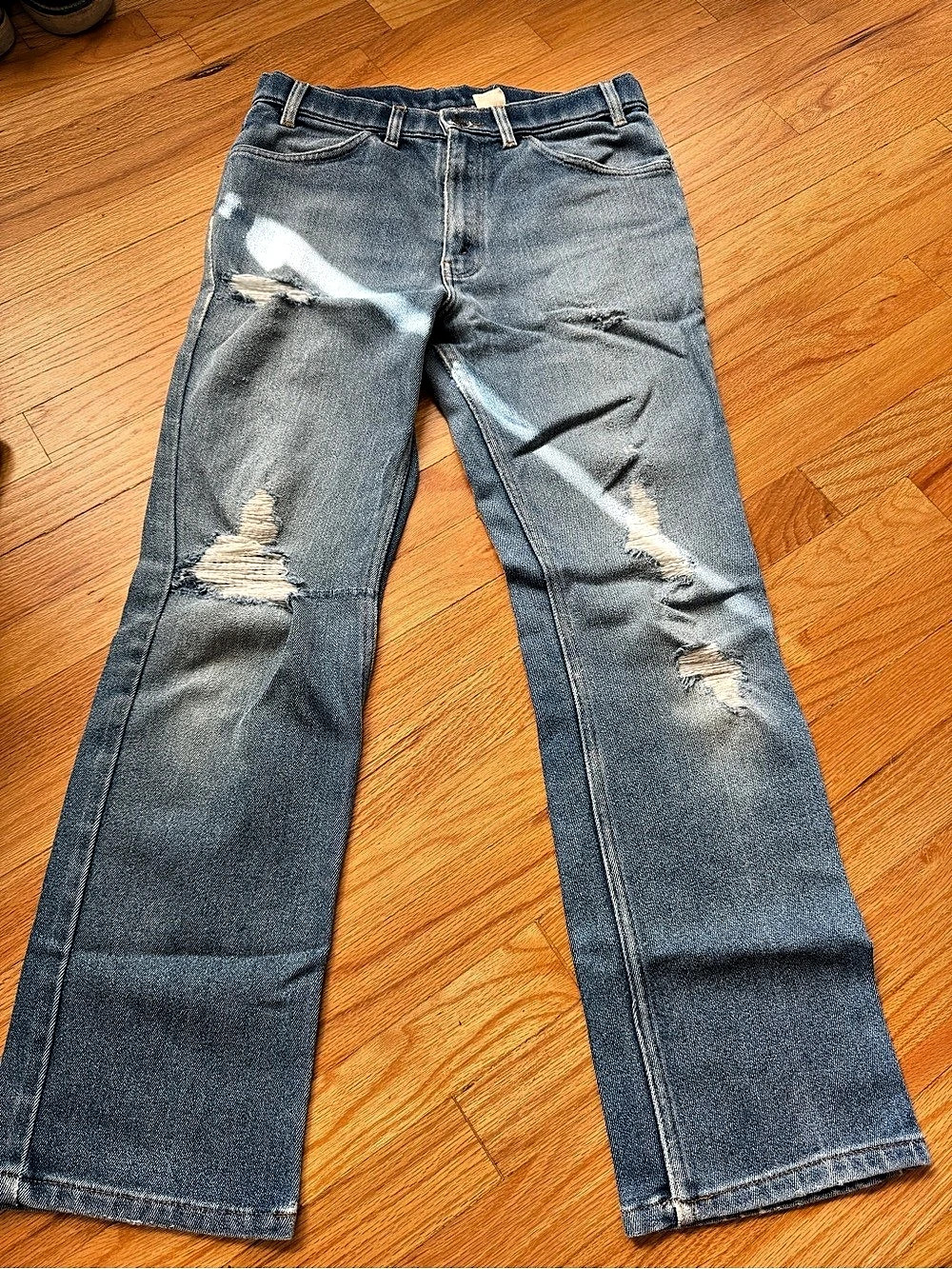 Vintage 70’s Levi's Distressed Bootcut Jeans in Blue